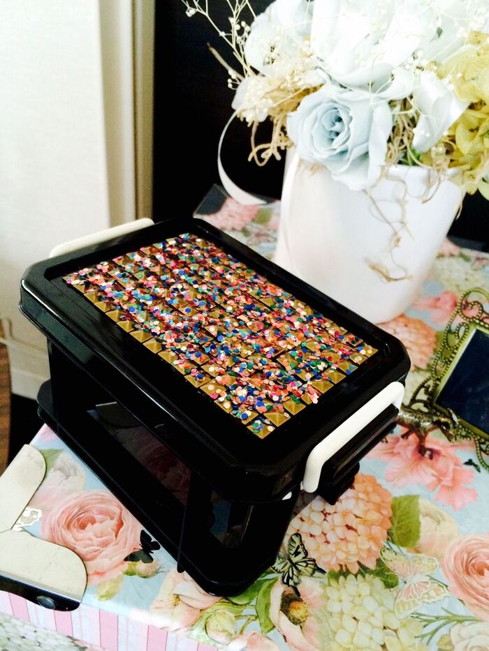 セリアで!プラケースを華やかにアレンジ⭐️