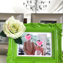 母の日に100均バラ一輪♪義母の思い出フレーム