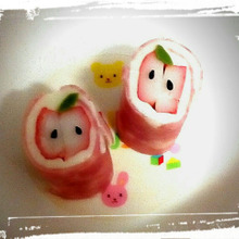 お弁当に!!簡単可愛いリンゴちゃんの隙間おかず