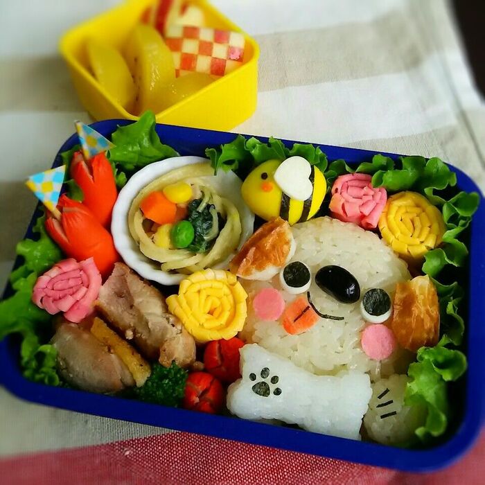 キャラ弁♡わんわんおにぎり弁当