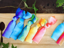 簡単マジック染め!虹色ヘアホウタイ!