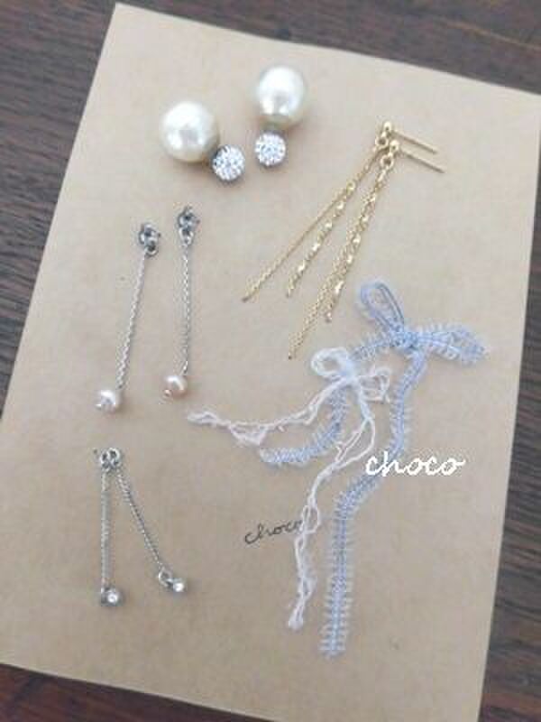 ピアスアレンジ♪2度おいしい着せ替えピアス