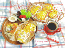 パンとパイを合体させたさっくりパイトースト♡deワンプレートランチ♪