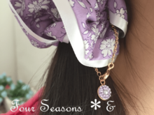 リバティプリント×グルーデコのフリルシュシュ