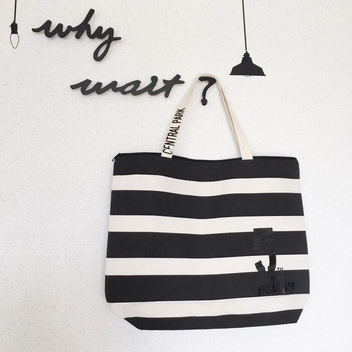 セリアの転写シールで♫100均に見えないバッグリメイク