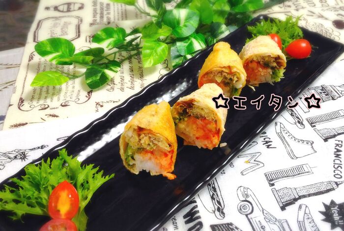 餃子入り!?ちょっと変わったお洒落いなり寿司レシピ