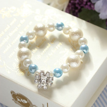 通すだけで簡単!100均ジュエルボタンとビーズで作る☆2WAYヘアゴム