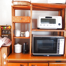 SPF材で棚をDIY!キッチンカウンターの上の家電をスッキリ収納