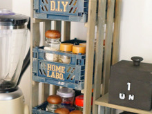 100均すのことコンテナで簡単!食品・調味料収納ラック