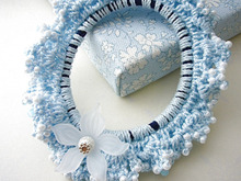 ハンドメイド!フリルが可愛い夏色シュシュ