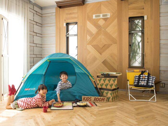 子どもたちの秘密基地!見た目もかわいいColemanのキッズドーム
