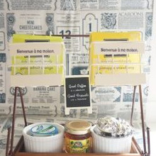 100均手ぬぐいだけ☆見せる収納コーナーが一気におしゃれ空間へ♬