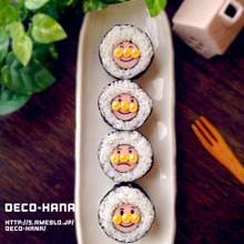 アンパンマン風の魚肉ソーセージ簡単巻き寿司