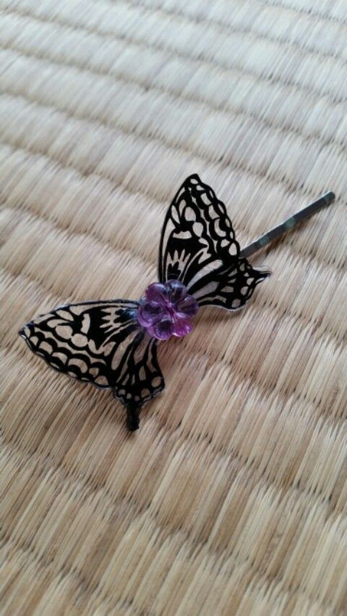 プラバン蝶々で★かわいい手作りヘアアクセサリー♪