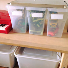 ダイソーでレゴ収納。ケース3つの蓋にサイズぴったりだった物!