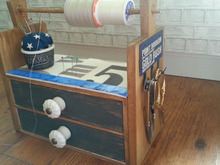 100均で持ち運びもできてミシンがけも楽になるカフェ風収納ラックをDIY!