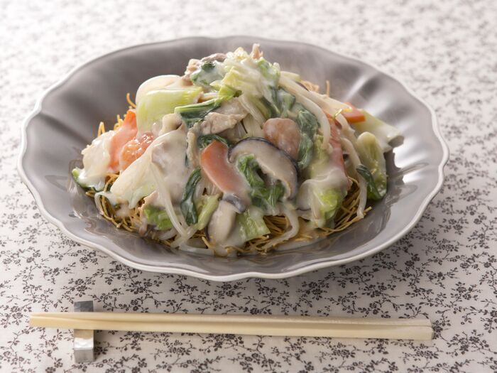 牛乳で作る!?白いあんかけやきそばレシピ