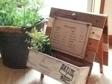 100均すのこDIY☆カフェ看板風ちょこっと収納