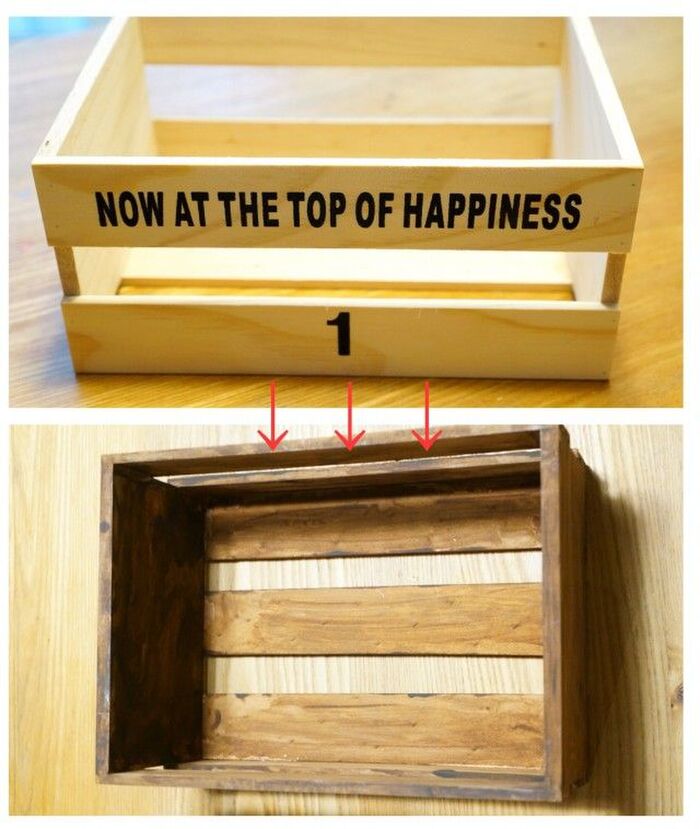 木箱の色塗りbefore→after