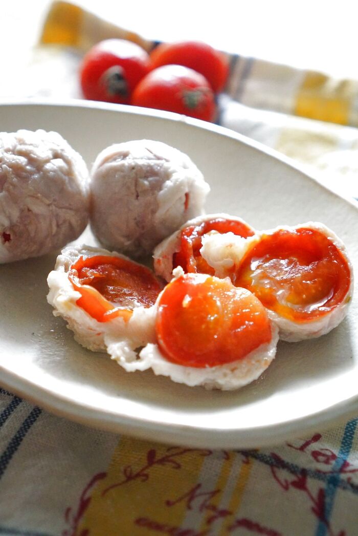 我が家の名物☆巻いて焼くだけ簡単！美味しい！豚トマト小籠包♪