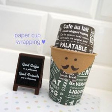 流行の柄on柄コーデ☆お茶目パパ人形デコラッピング♡100均紙コップ&折紙で簡単ハンドメイド♪