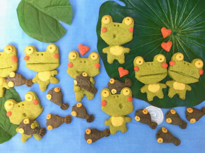 100均くまさん型でかわいいカエルクッキーの作り方