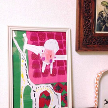 相性いいみたい♪子供の絵と北欧柄