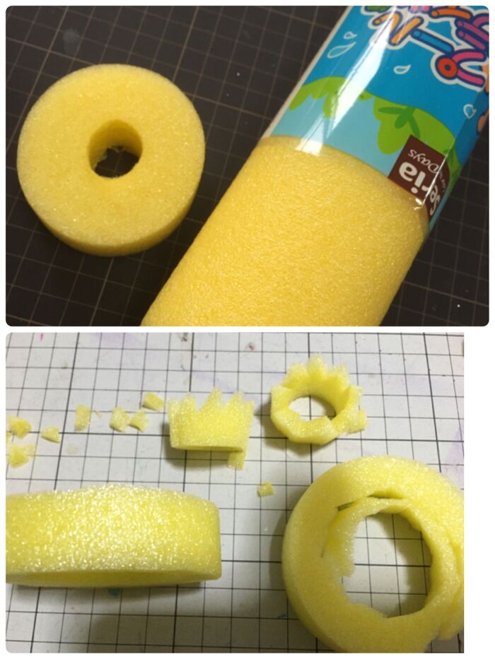 王冠、クチバシなどを切り出す