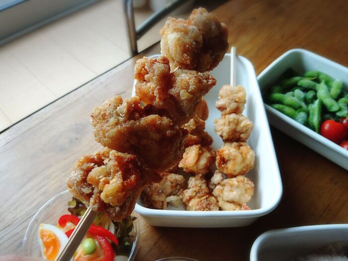 鶏の唐揚げは外せませんね♥