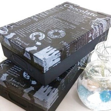 古くなったクラフトボックスをペーパーナプキンで男前ボックスにリメイク☆