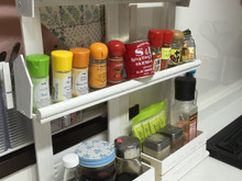 すのこを使って★スリムなスパイスラック★