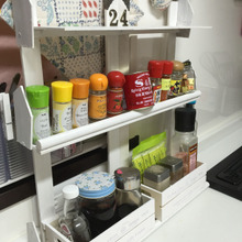 すのこを使って★スリムなスパイスラック★