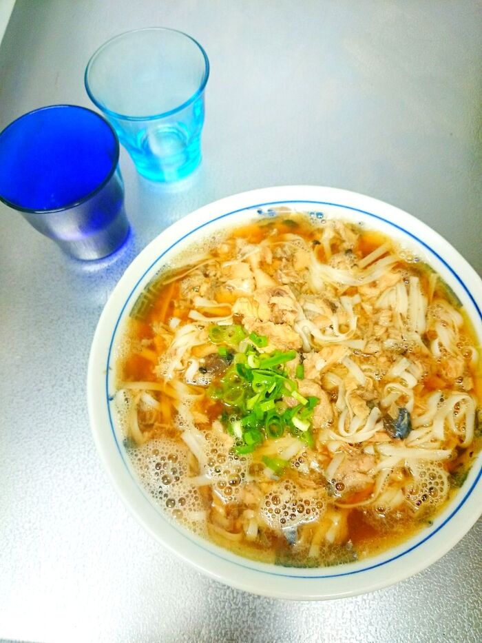 簡単に美しくロカボ❤低糖質なのに栄養満点！早い 安い さば缶うどん