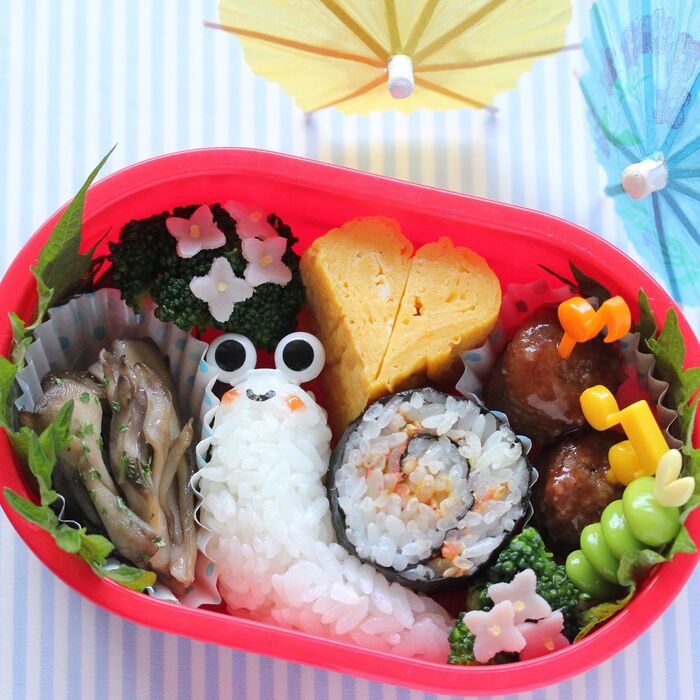 目玉ピック de 簡単！かたつむりのお弁当☆