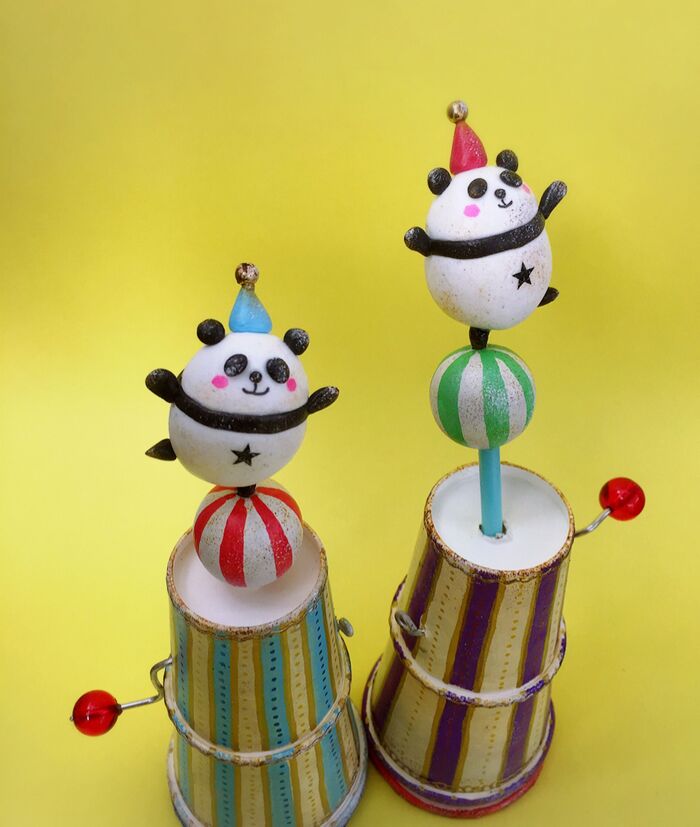 紙コップで簡単工作!動くサーカスパンダカップ!