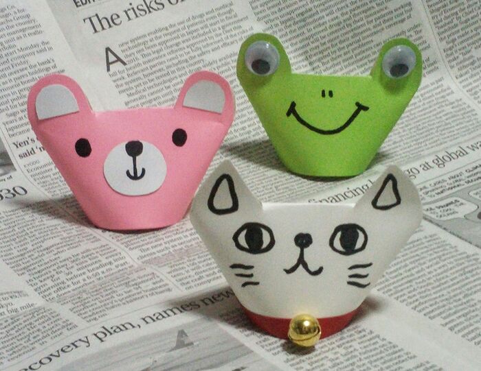 紙コップで簡単!動物パッケージをハンドメイド