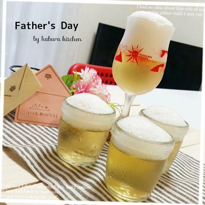 父の日に簡単スイーツ!当日でも間に合う!ビールみたいなリンゴゼリー