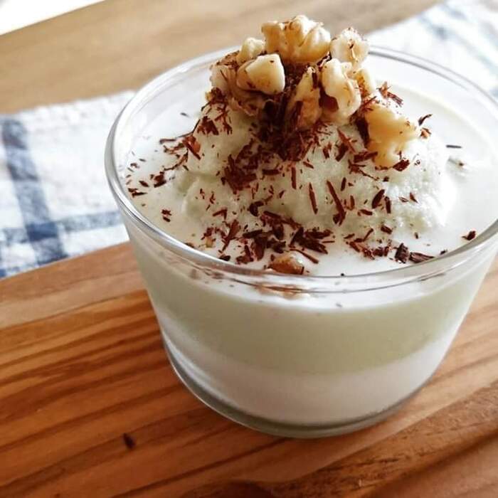 おうちカフェ❗簡単デザート 抹茶ミルクフラペチーノ