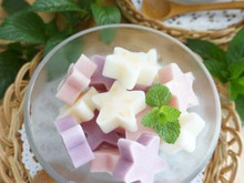 七夕☆子供と作る!乳酸菌たっぷり♡星型キラキラスイーツ♪ダイエット中にもおすすめ♬