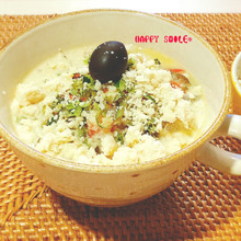 冬瓜とオリーブの大豆豆乳ダブルで美味しいこっくりスープ♡で便秘も解消♪