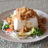 5分で完成!キヌアたっぷり和風とうふサラダ