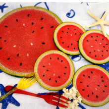 100均でハンドメイド!夏だね☆スイカコースター♫