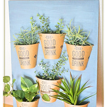 紙コップを貼るだけ!簡単可愛い♡カフェ風♡フェイクグリーンポット