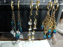 夏色の涼しげフープイヤリング