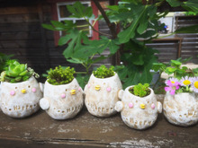 陶器粘土で雑草も可愛く♡卵鳥さん鉢の作り方!