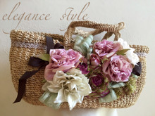 フラワーデコかごバッグを作る