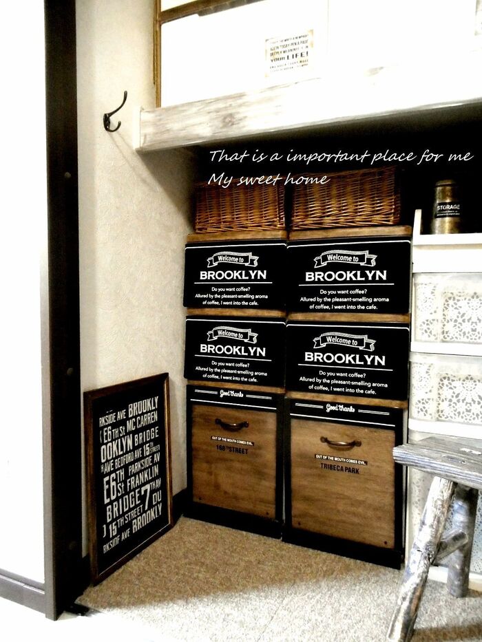 ダサい衣装ケースはセリアで解決 ♪