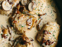 【レシピ】チキンソテーのシャンパンソース漬け