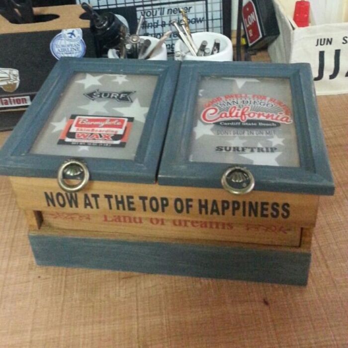 100均の木箱in木箱でヴィンテージ風パーツ収納BOXをDIY!
