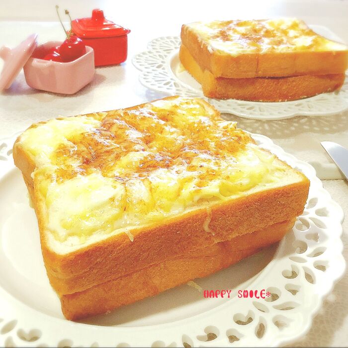 簡単♪美味しい♪オシャレ♪な子供も喜ぶカフェスイーツ☆クロックムッシュのデザート版♡
